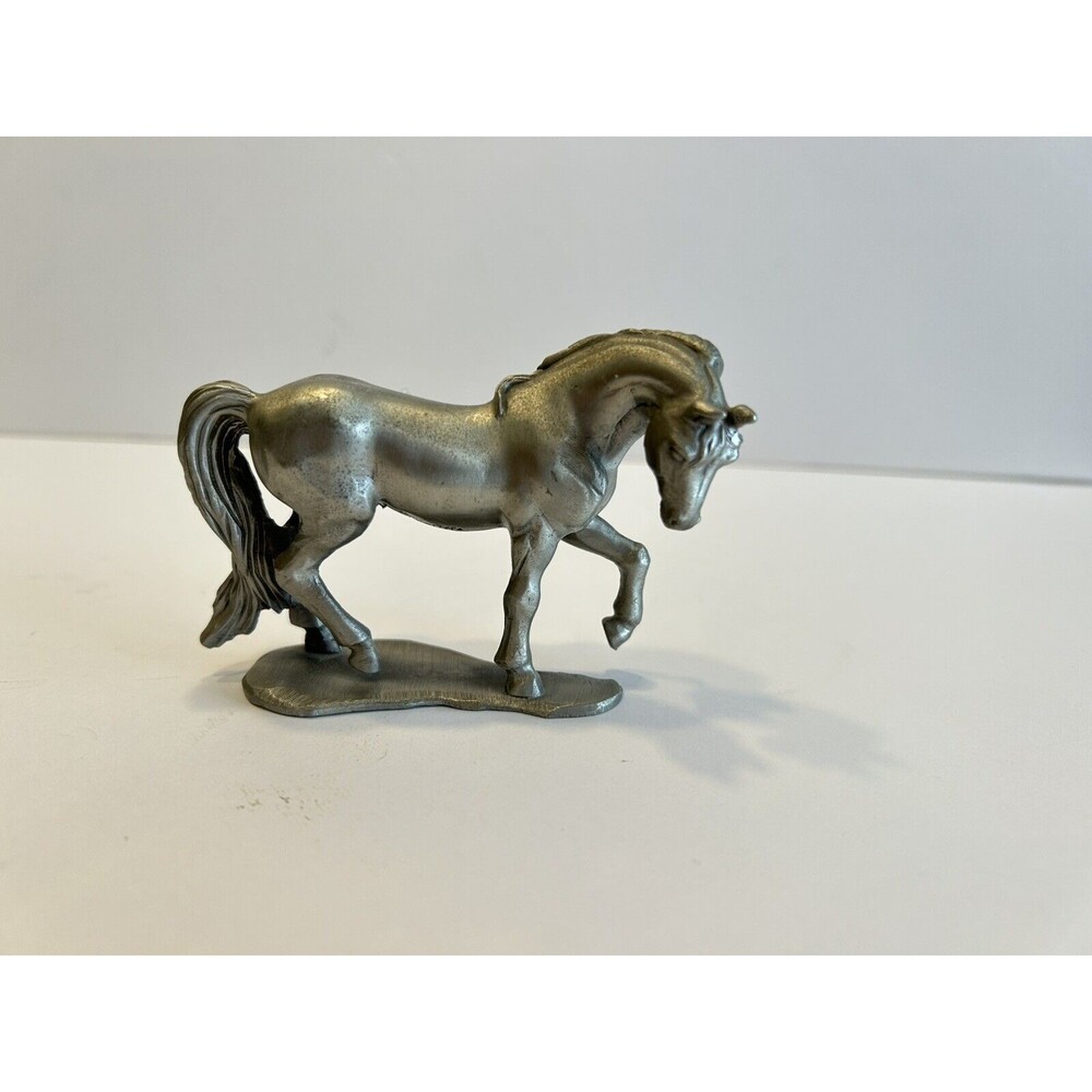 Vintage Horse ~2" Rawcliffe Fine Pewter Figurine 1981 ~U.S.A.~ P. Davis